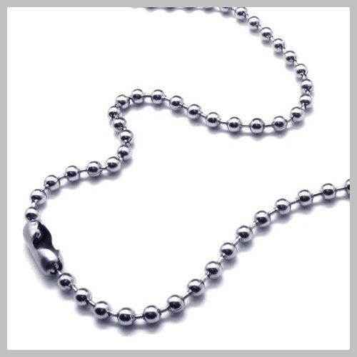 26 Inch Stainless Steel Ball Chain 2.4 mm Military Spec for Army Dog Tag