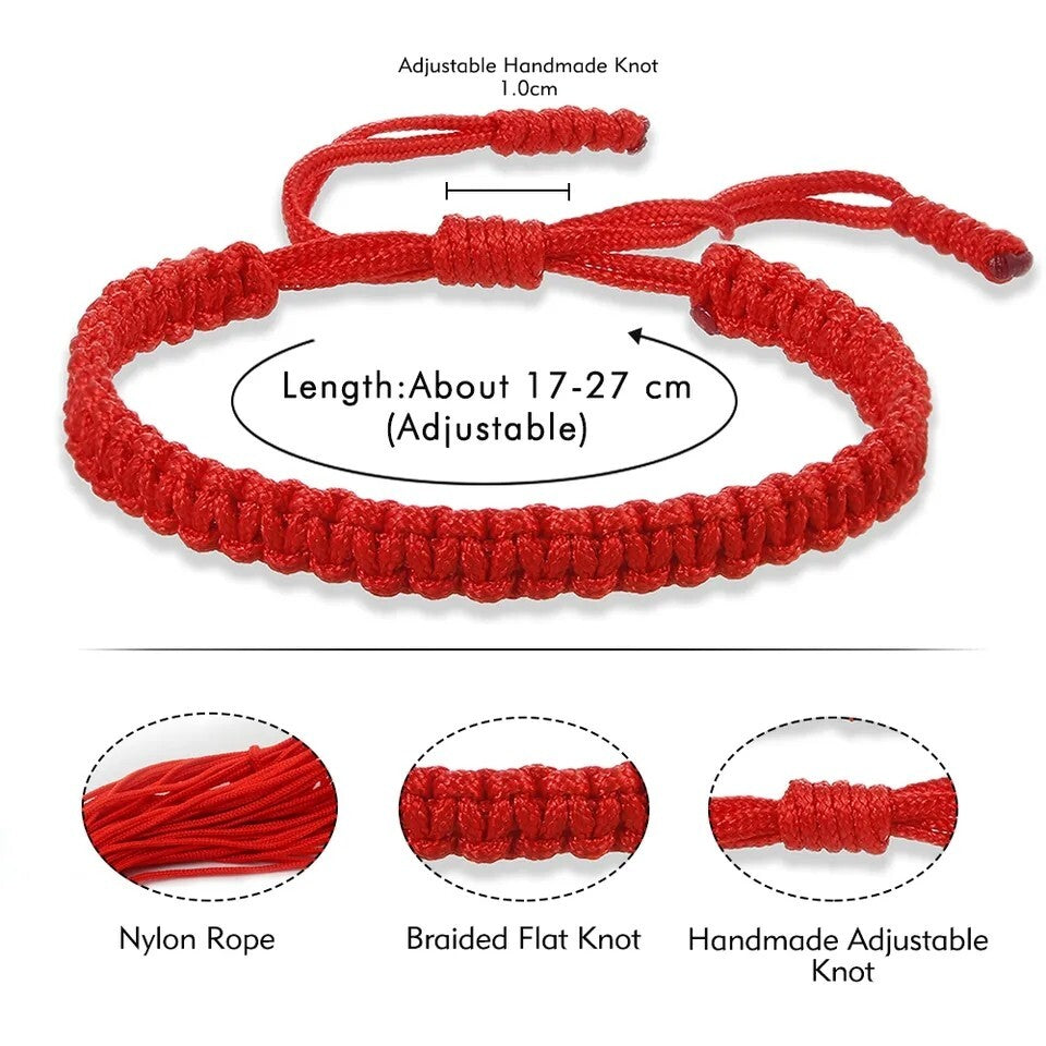 Red String Tibetan Good Luck Fortune Bracelet Kabbalah Evil Eye Protection Lucky