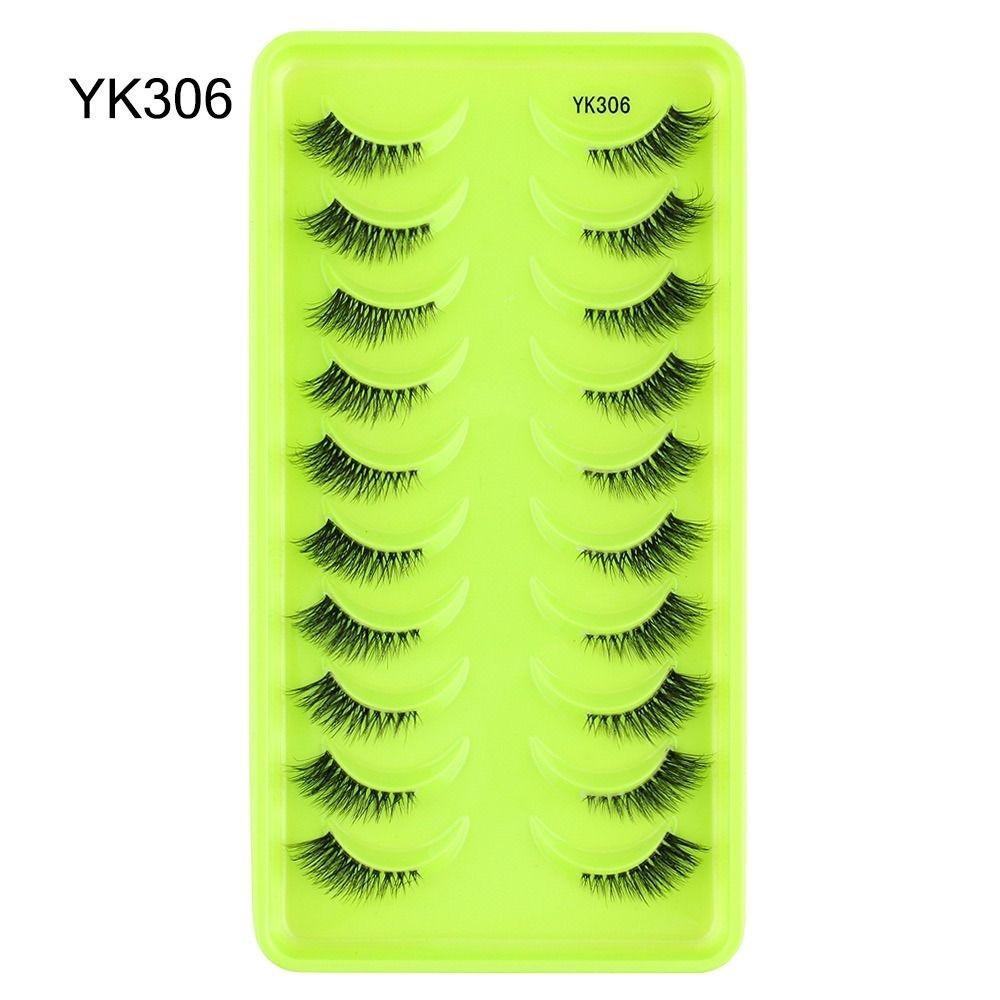 Faux Mink Half Lashes Natural Look Clear Band Fake Eyelashes