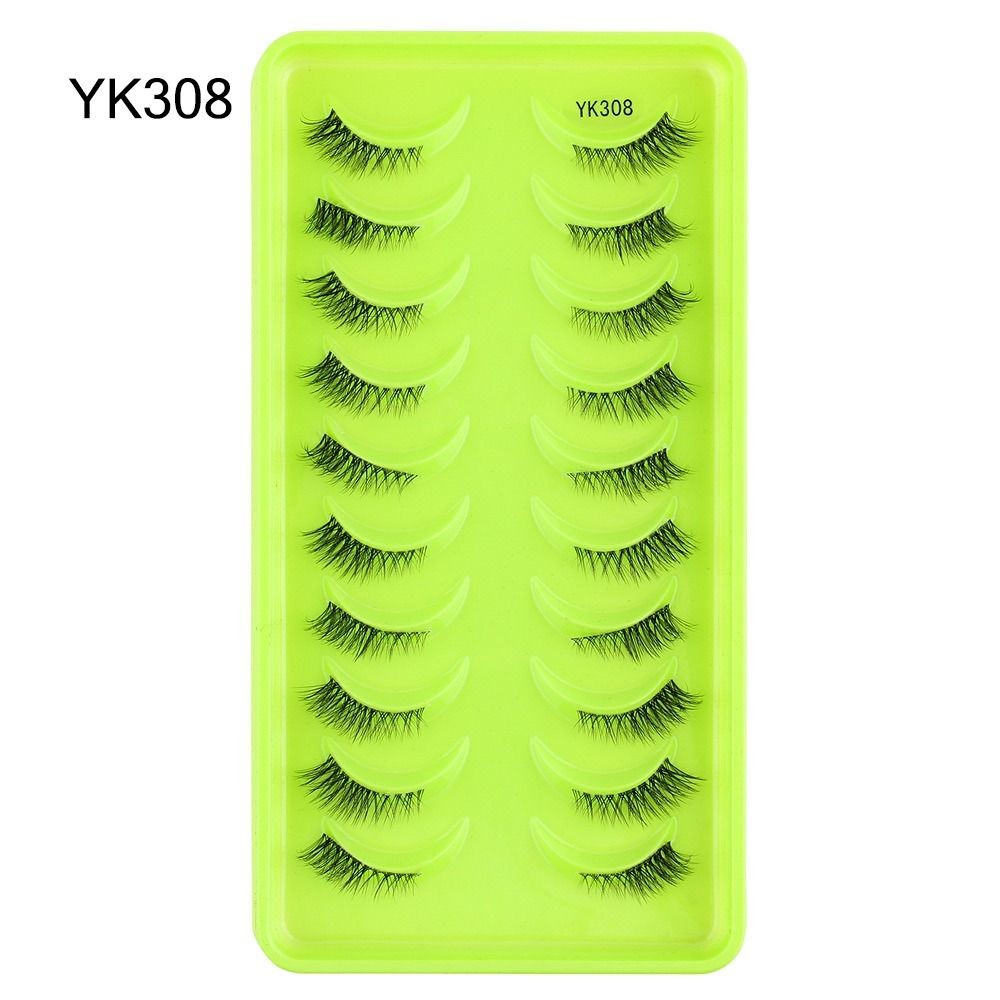 Faux Mink Half Lashes Natural Look Clear Band Fake Eyelashes