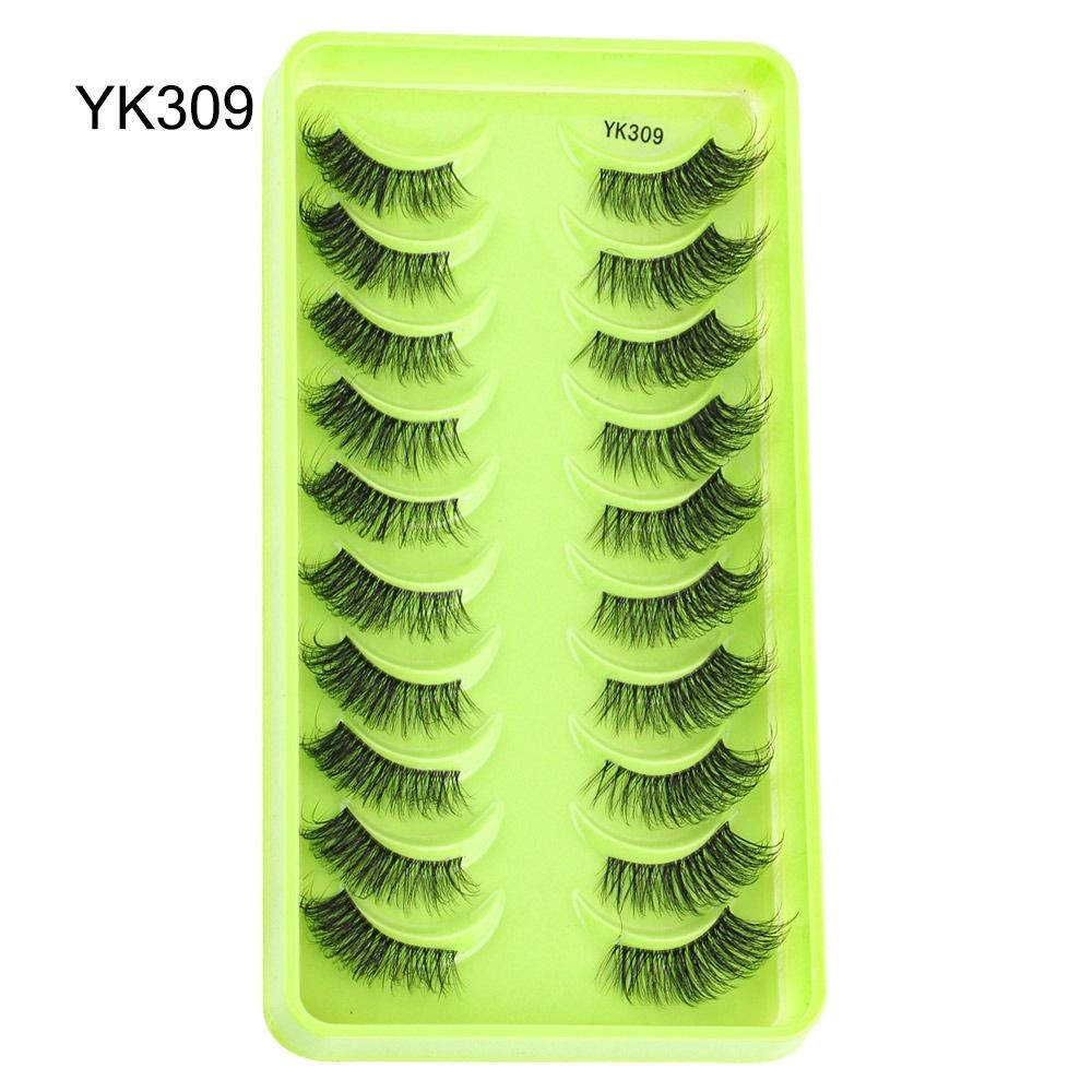 Faux Mink Half Lashes Natural Look Clear Band Fake Eyelashes