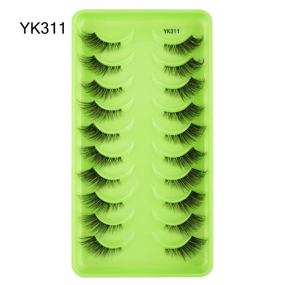 Faux Mink Half Lashes Natural Look Clear Band Fake Eyelashes